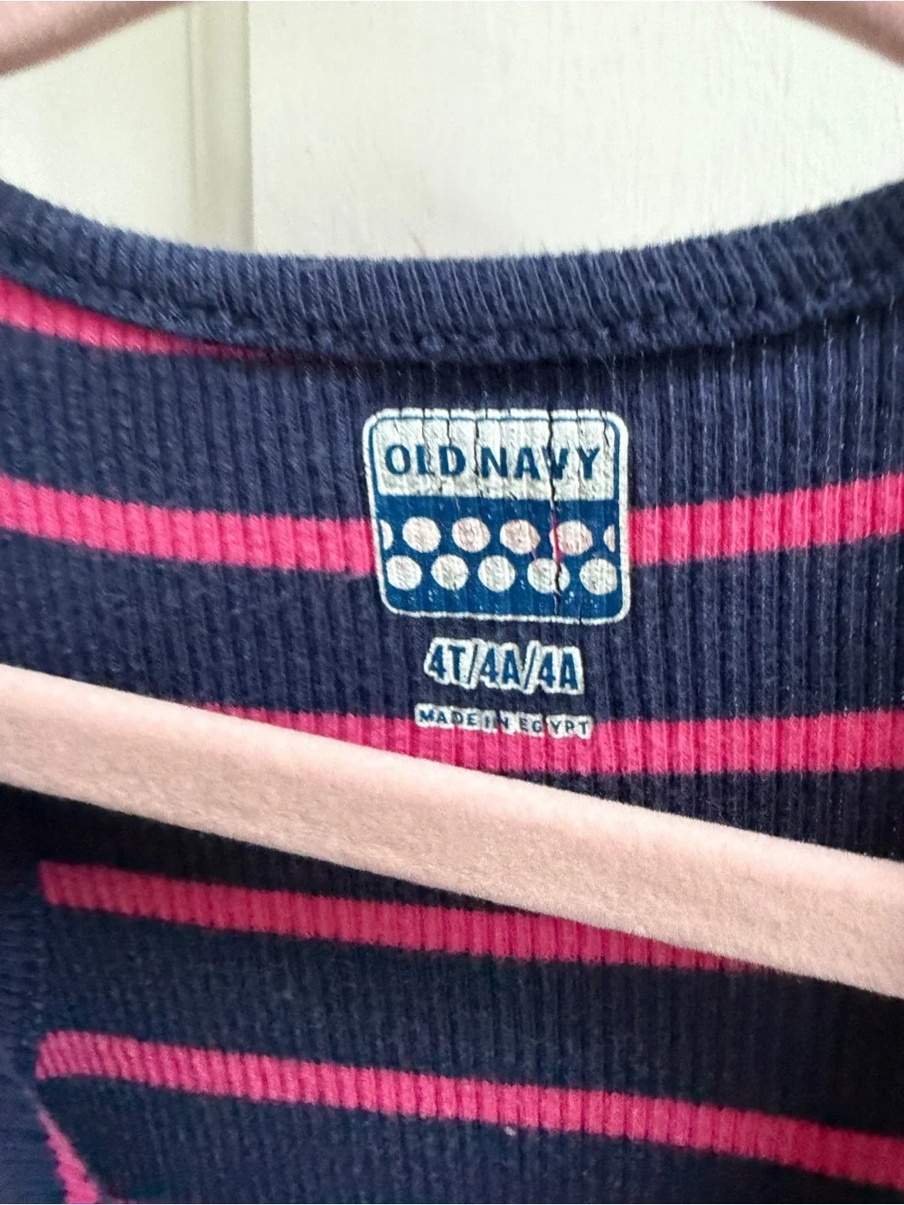 Old Navy 4T Blue and Pink Striped Tank Sleeveless Dress- PAINT STAIN
